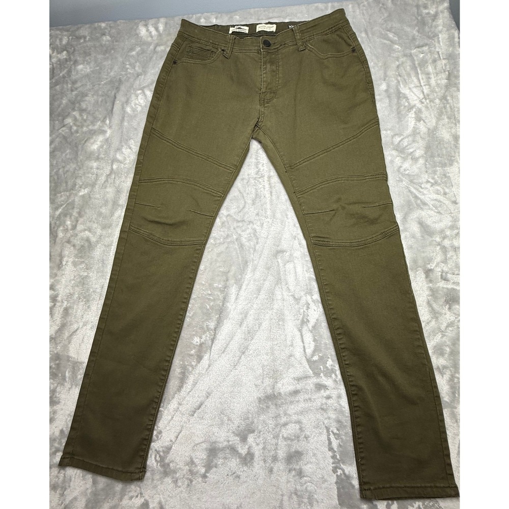 Scott James England Slim Fit Moto Pants Olive Green Mens W34 L32 Gorpcore